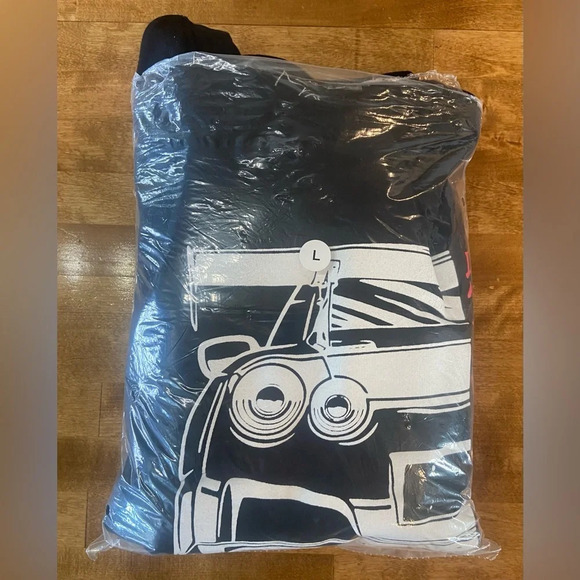 TECHBUDS APPAREL Men’s Large Black Crew Neck Sweatshirt NWT - Picture 5 of 9